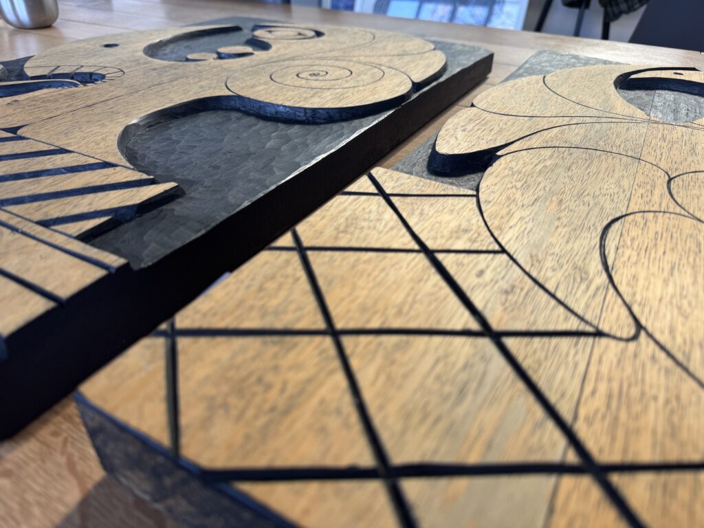 KUNST UND GUT 2025: Druckstock Manfred Degenhardt Detailaufnahme 2